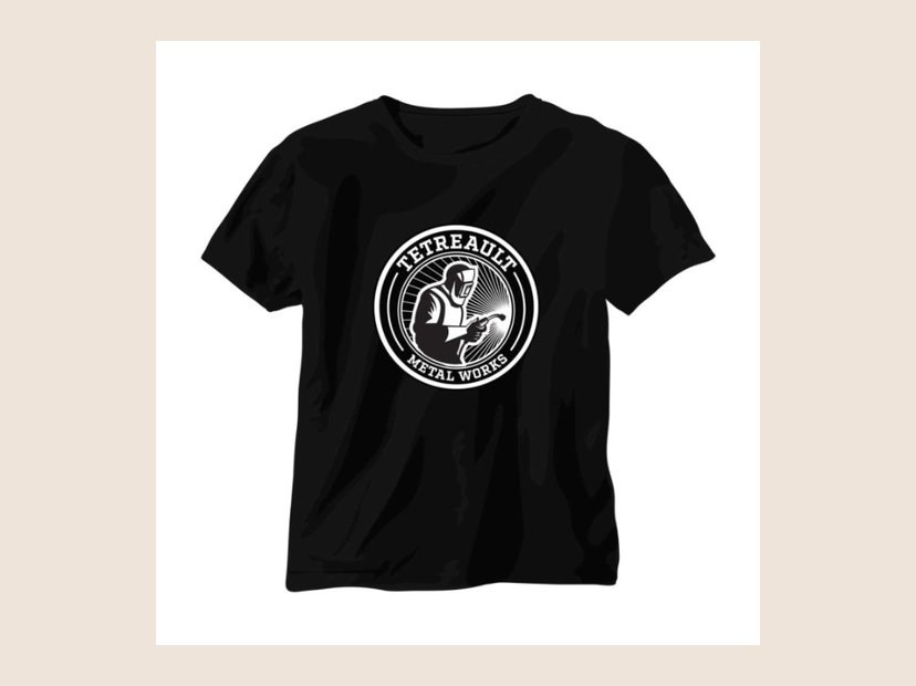 Tetreault Metal Works. Logo and T-shirt design.