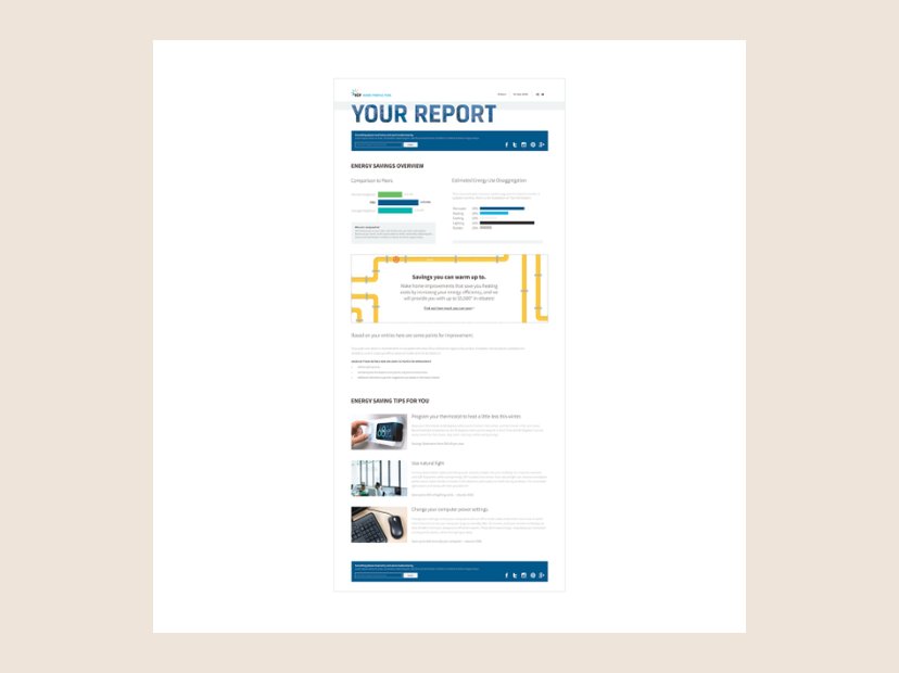 Home Profile Tool report. The personalized report the Home Profile Tool generates.