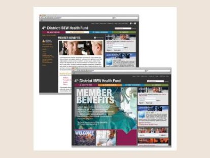 Two screens of a health fund website with a Member Benefits banner
