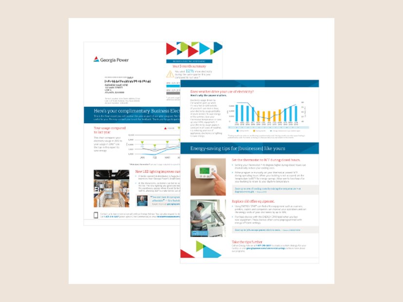 Georgia Power business energy report. A modular report bringing energy awareness to small businesses.